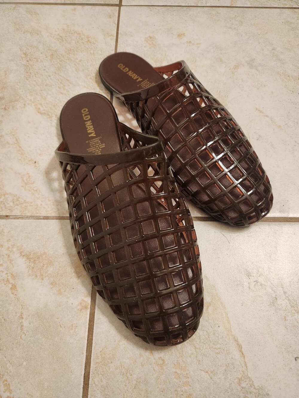 Old Navy Brown Jelly Slides